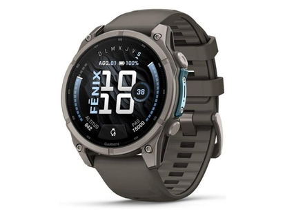 Garmin fēnix 9·47 мм·Bluetooth/GPS/Wi-Fi·титан·серый силиконовый ремешок