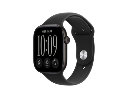 Apple Watch Series 12 GPS 46 мм чёрный алюминий, чёрный Sport M/L