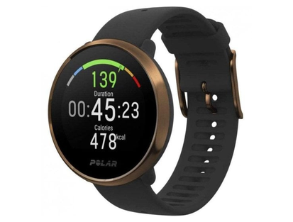 Polar Ignite·43 мм·Bluetooth/GPS·медный корпус·чёрный силиконовый ремешок·M/L