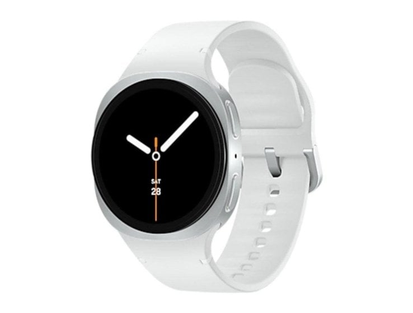 Samsung Galaxy Watch8·40 мм·LTE/GPS·серебристый алюминий·белый Sport ремешок