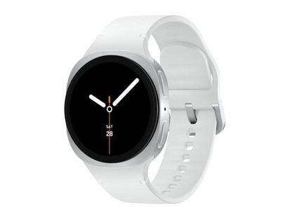 Samsung Galaxy Watch8·40 мм·LTE/GPS/NFC·серебристый алюминий·белый ремешок·32 ГБ