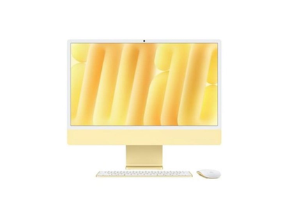 Apple iMac 24" M4 CPU 8/GPU 8, 24 GB, SSD 1 TB, Amarillo + Touch ID numérico y Trackpad