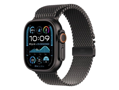 Apple Watch Ultra 2·49 мм·GPS + Cellular·чёрный титан·чёрный титан миланский браслет·S
