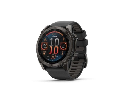 Garmin fēnix 8 AMOLED Sapphire · 51 mm · Bluetooth/GPS · Titanio · Silicona negra · Talla única