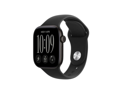 Apple Watch Series 12 GPS 42 мм чёрный алюминий, чёрный Sport S/M