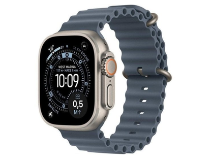 Apple Watch Ultra 3 GPS + Cellular 49 мм натуральный титан, тёмно-синий Ocean