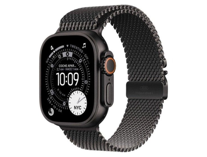 Apple Watch Ultra 3 GPS + Cellular 49mm чёрный титан / миланский браслет чёрный титан большой