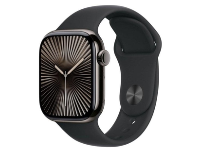 Apple Watch Series 10 GPS + Cellular 42 мм сланцевый титан, чёрный Sport S/M