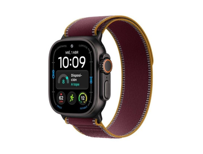 Apple Watch Ultra 4·49 мм·GPS + Cellular·чёрный титан·бордовый Trail Loop·S/M