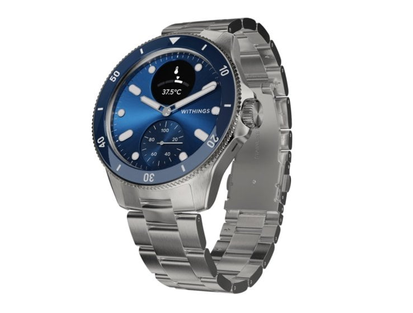 Withings ScanWatch Nova·42 мм·Bluetooth/Connected GPS·нержавеющая сталь·синий циферблат
