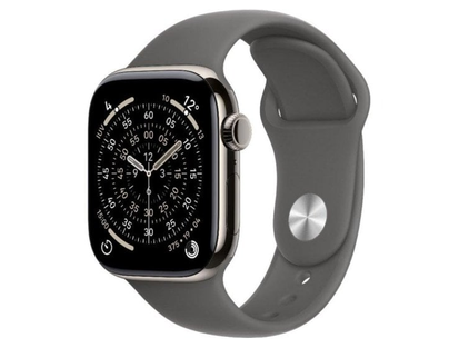 Apple Watch Series 11 GPS + Cellular 42 мм натуральный титан, каменно-серый Sport S/M