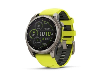 Garmin fēnix 8 GPS 47 mm zafiro titanio grafito/amarillo