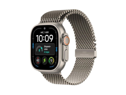 Apple Watch Ultra 4 GPS + Cellular 49 мм натуральный титан, натуральный миланский браслет M/L