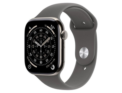 Apple Watch Series 11 GPS + Cellular 46 мм натуральный титан, каменно-серый Sport S/M