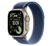 Apple Watch Ultra 3 · 49 mm · GPS + Cellular · Titanio naturale · Trail Loop blu/blu acceso · M/L
